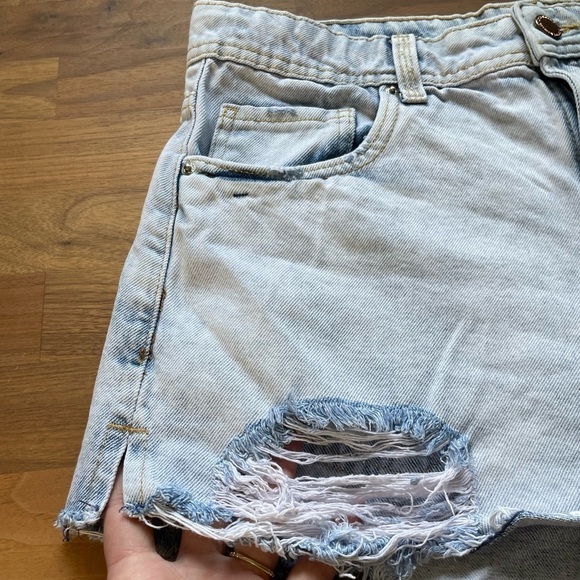 HAND painted crafts distressed artsy jeans shorts - Picture 2 of 10